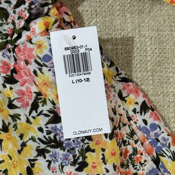 NWT Old Navy Floral Long-Sleeve Fit and Flare Dress Multi Floral Girls 10/12 - Picture 7 of 12